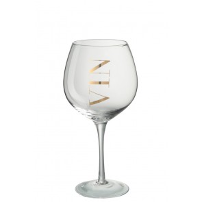 Set VIN 6 ks pohárov na biele víno so zlatým nápisom